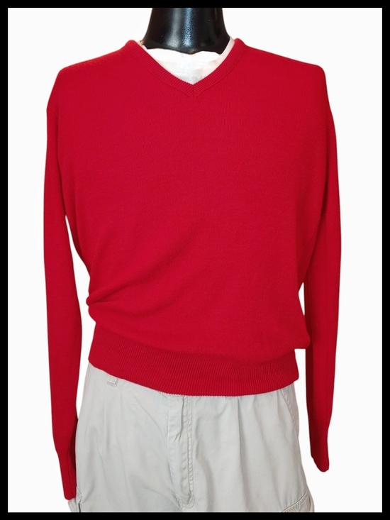 Puritan Other - Vintage Puritan Red V-Neck Sweater